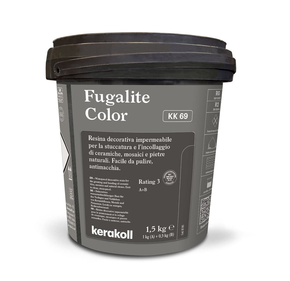 Фуга эпоксидная KeraKoll Fugalite KK69 Бетонно-серый 1,5 кг