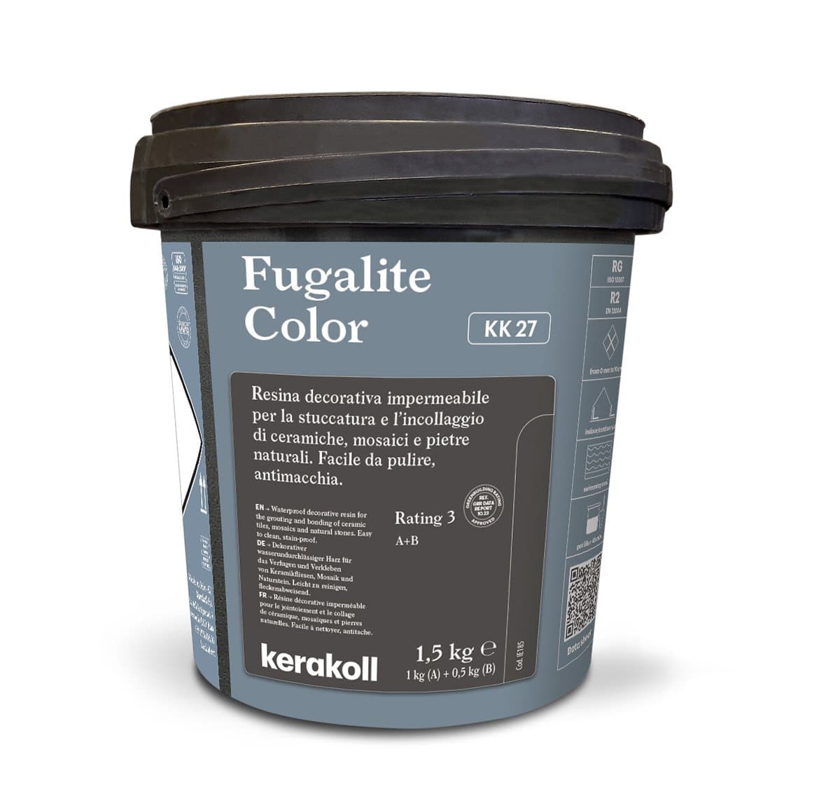 Фуга эпоксидная KeraKoll Fugalite KK27 Стальной 1,5 кг