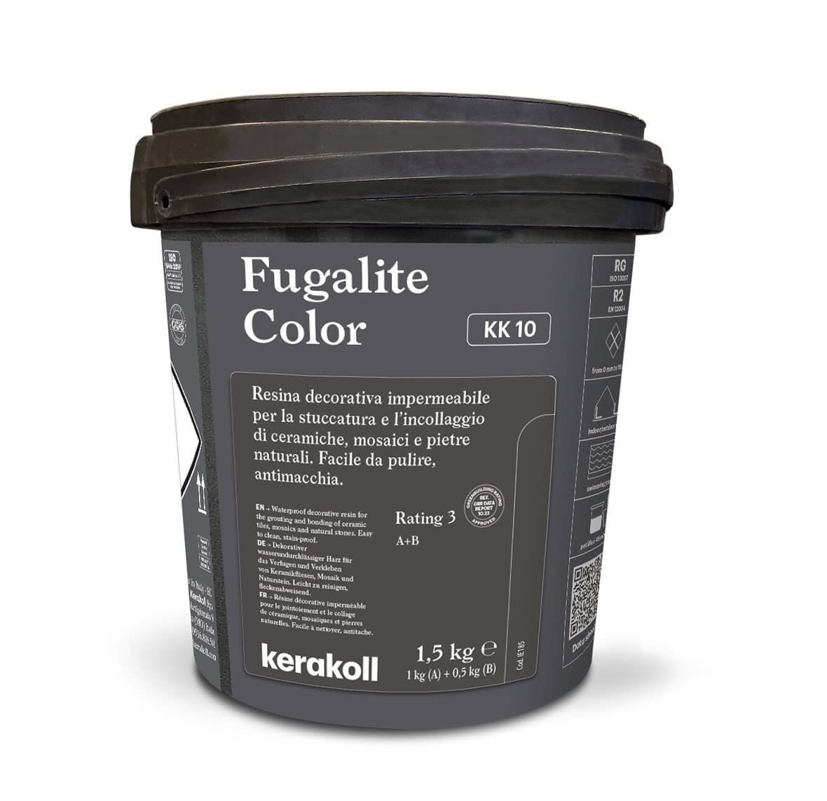 Фуга эпоксидная KeraKoll Fugalite Color КК10 Графит 1,5 кг