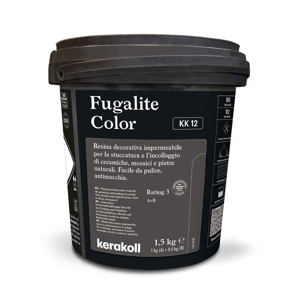 Фуга эпоксидная KeraKoll Fugalite КК12 Черный 1,5 кг