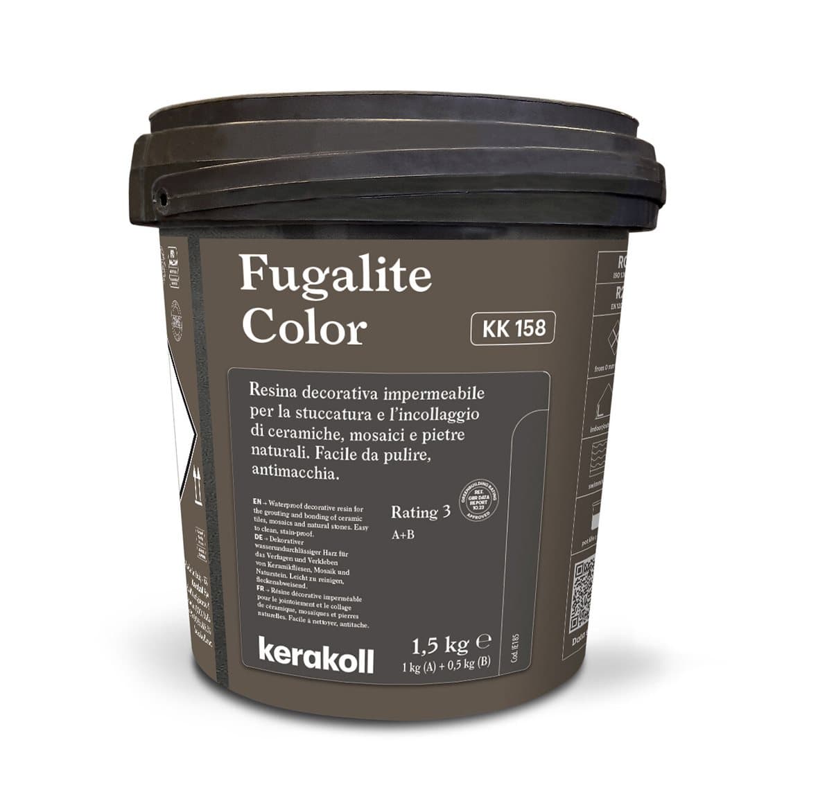 Фуга эпоксидная KeraKoll Fugalite КК158 Мокрый асфальт 1,5 кг