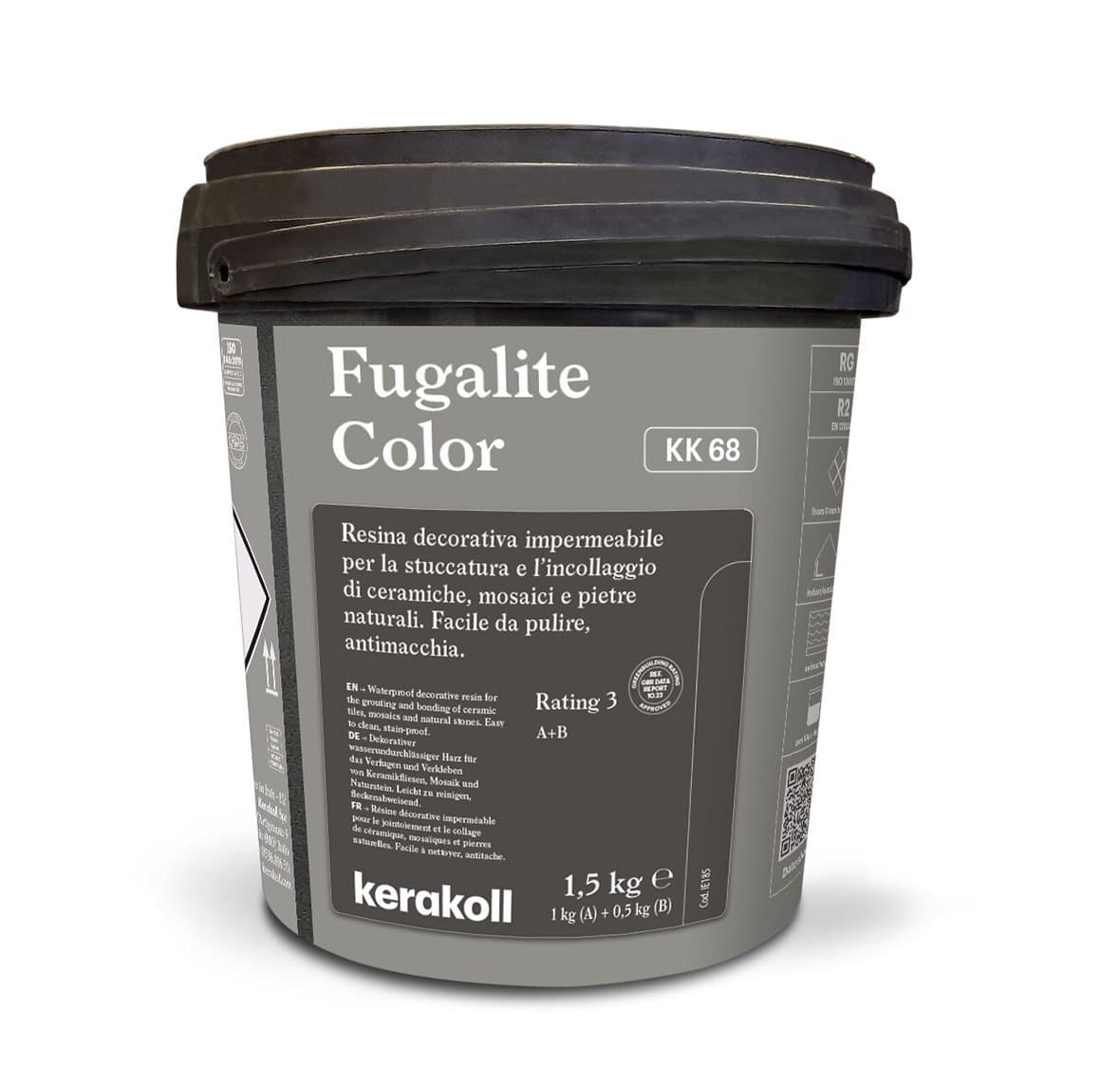 Фуга эпоксидная KeraKoll Fugalite КК68 Агатовый серый 1,5 кг