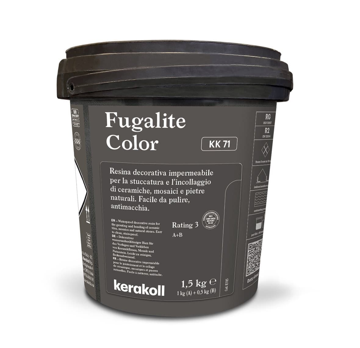 Фуга эпоксидная KeraKoll Fugalite КК71 Графитно-черный 1,5 кг